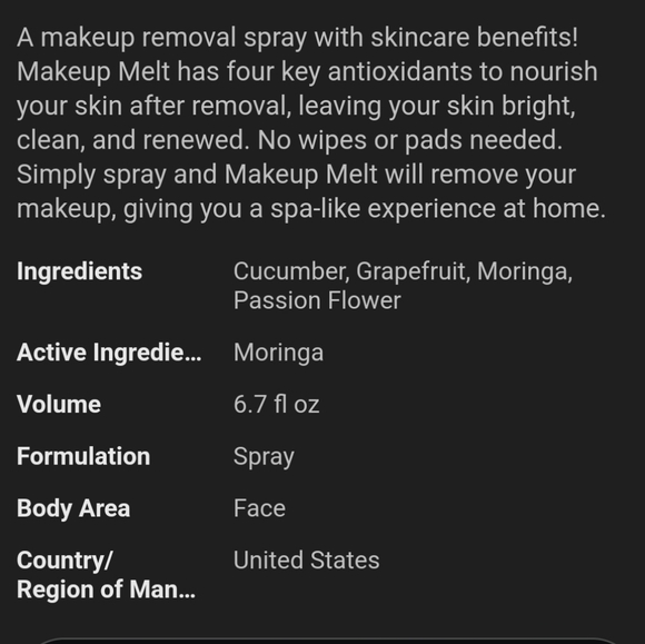 Vike Makeup Melt Makeup Remover 6.7floz/200ml - Picture 6 of 6